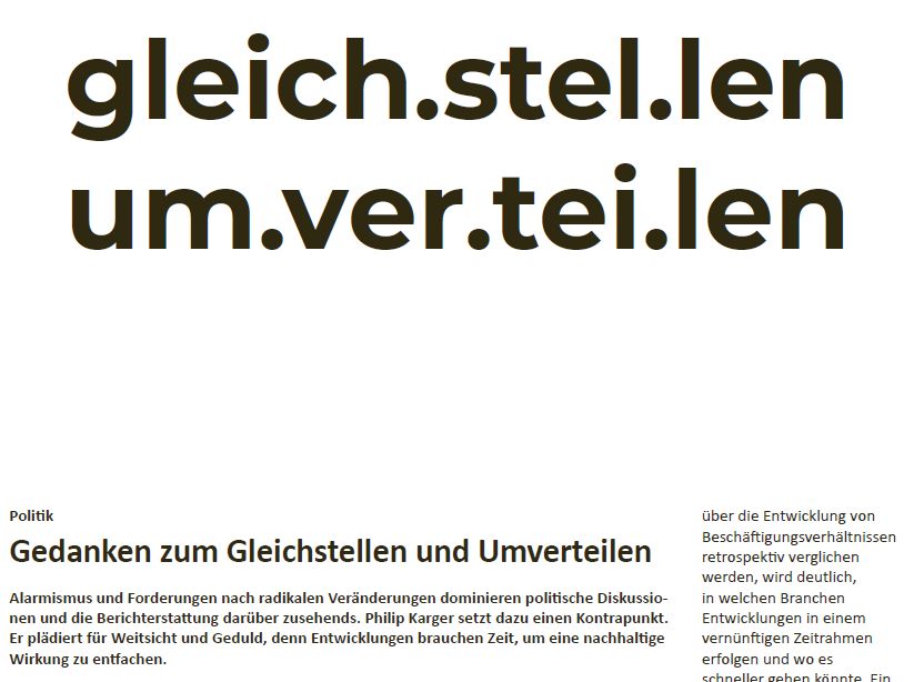 Read more about the article gleich.stel.len
